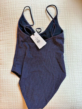 Onia Soleil One Piece Geometric Swimsuit Blue & Purple